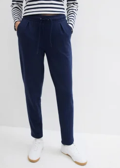 bonprix bonprix Pantalón de chándal con cinturilla elástica Azul marino