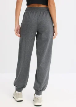 bonprix bonprix Pantalón de chándal con cinturilla elástica Gris jaspeado Best
