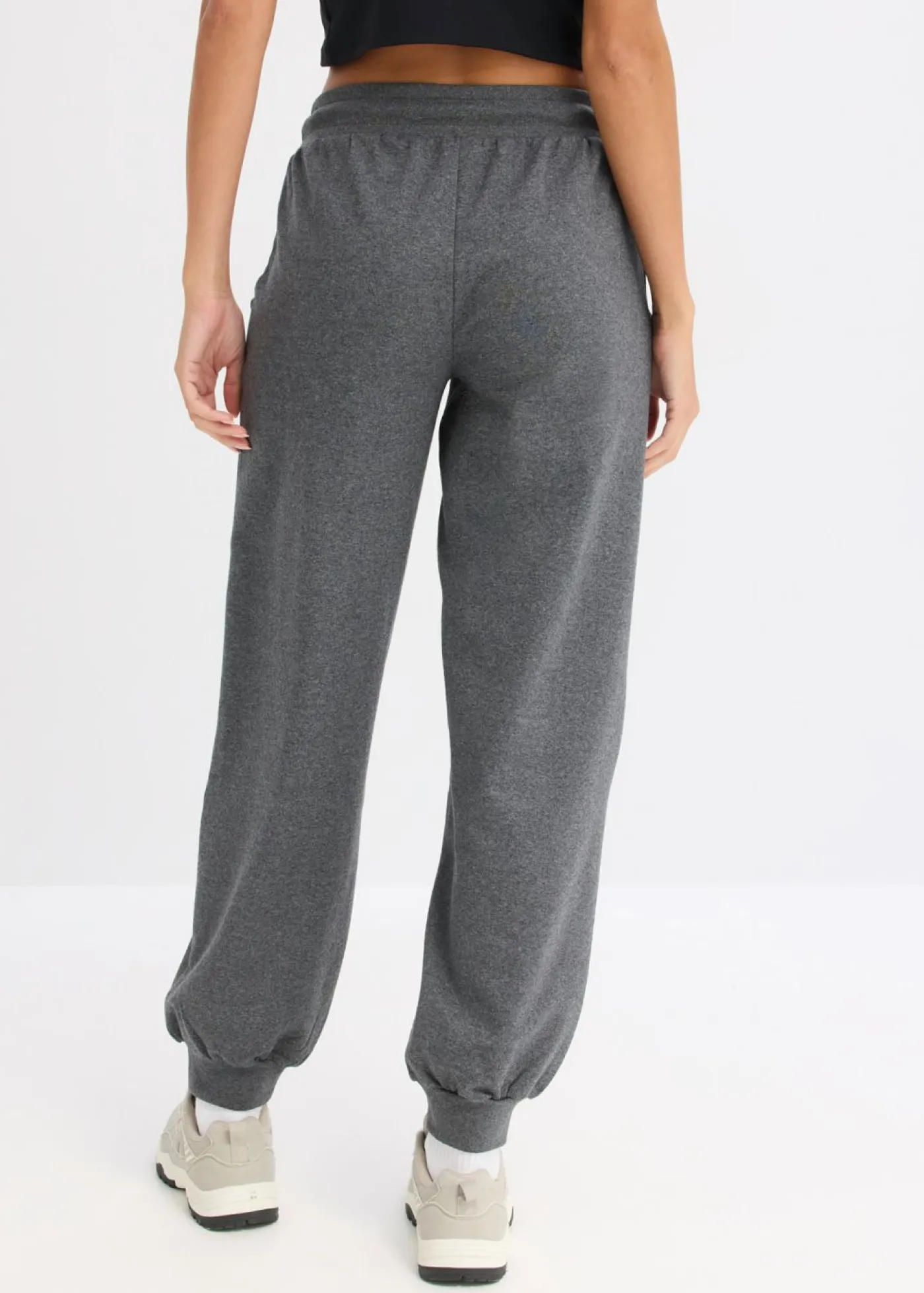 bonprix bonprix Pantalón de chándal con cinturilla elástica Gris jaspeado Best