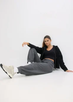 bonprix bonprix Pantalón de chándal con cinturilla elástica Gris jaspeado Best
