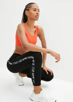 bonprix bonprix Pantalón de chándal con estampado Negro Sale
