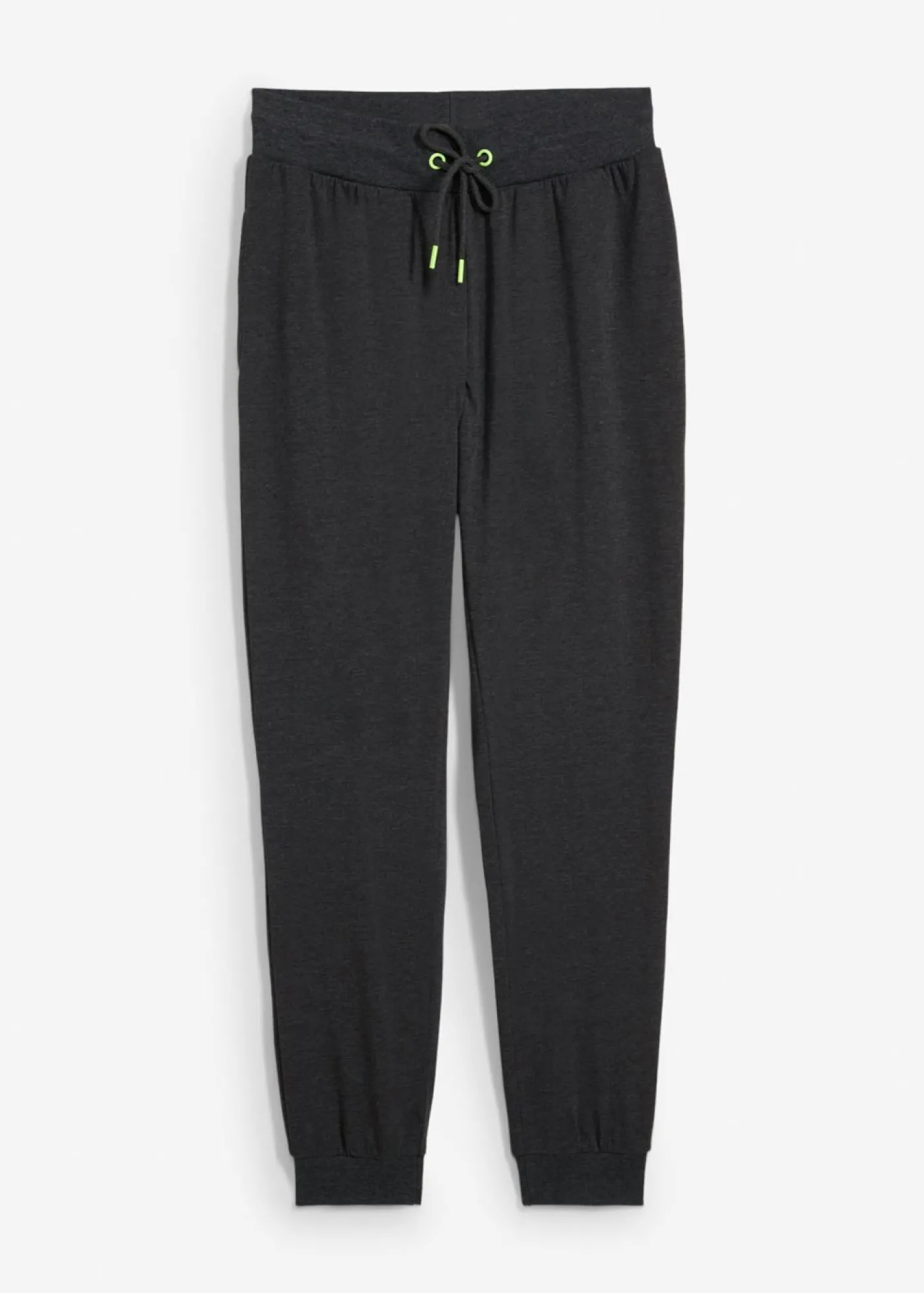 bonprix bonprix Pantalón de chándal con puños negro amarillo neón moteado