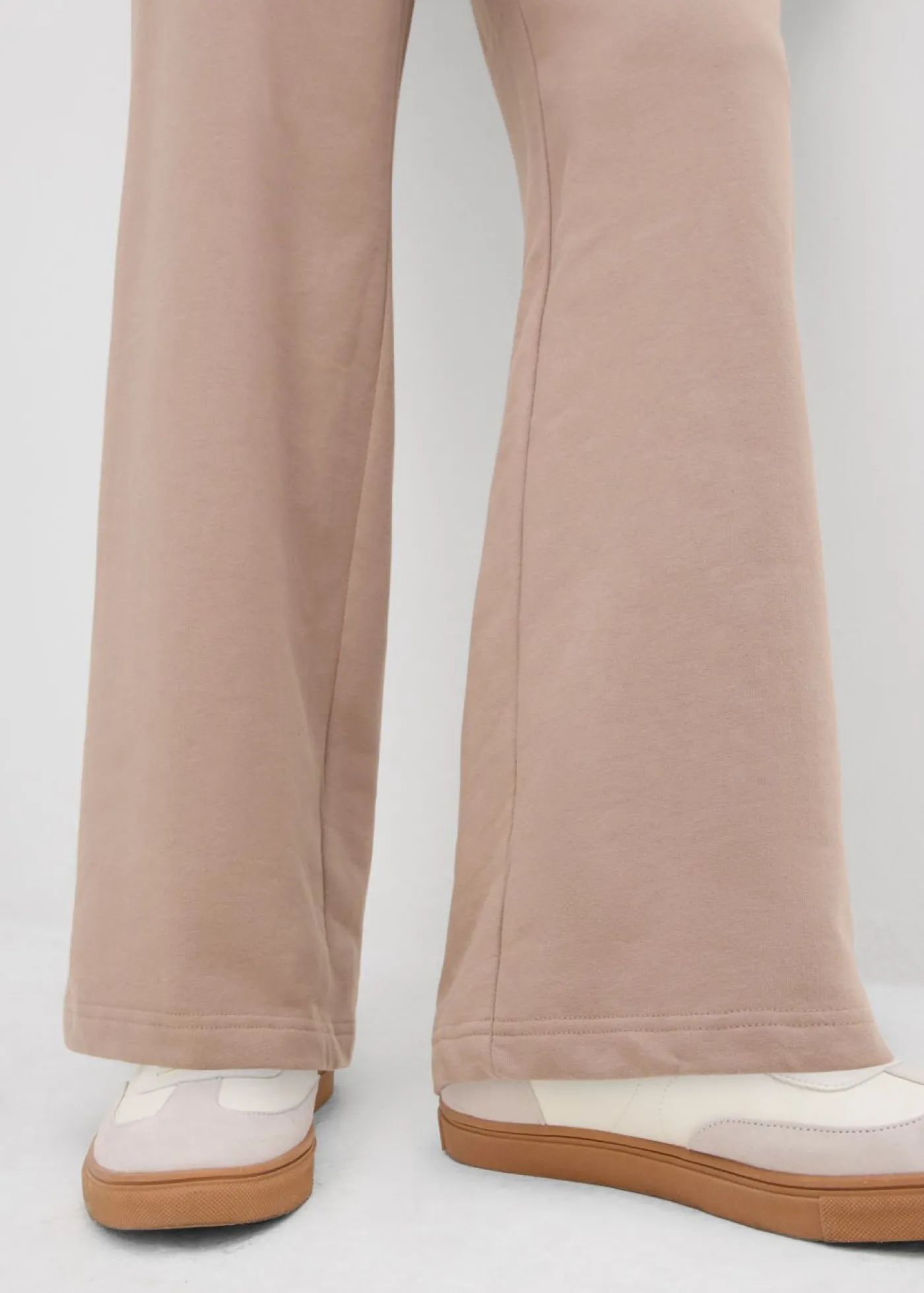 bonprix bonprix Pantalón de chándal de algodón puro marrón grisáceo-salmón Clearance