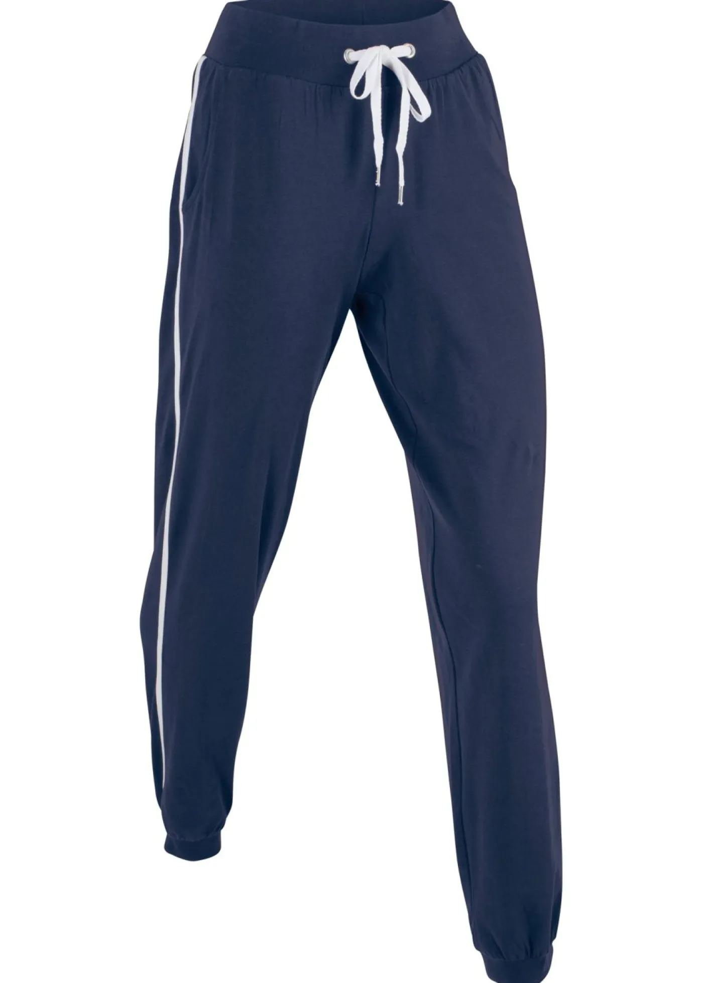 bonprix bonprix Pantalón de chándal de algodón Azul marino Sale