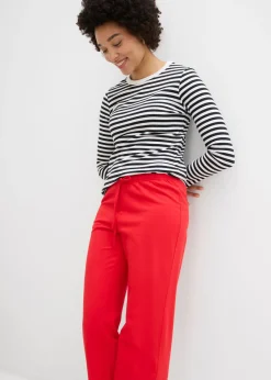 bonprix bonprix Pantalón de chándal de algodón ecológico puro fresa New