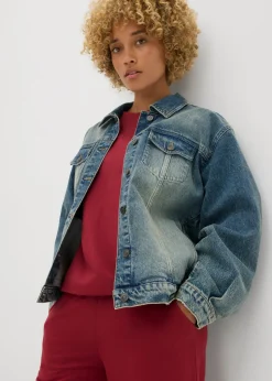 bonprix bonprix Pantalón de chándal de algodón orgánico con largo capri Ciruela Outlet