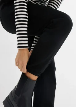 bonprix bonprix Pantalón de chándal de algodón orgánico puro (2 unidades) Negro-gris claro jaspeado New