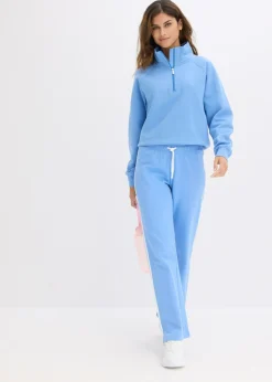 bonprix bonprix Pantalón de chándal de algodón puro (2 unidades) azul provenzal/negro