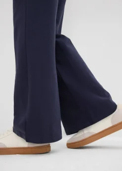 bonprix bonprix Pantalón de chándal de algodón puro Azul marino-blanco Discount