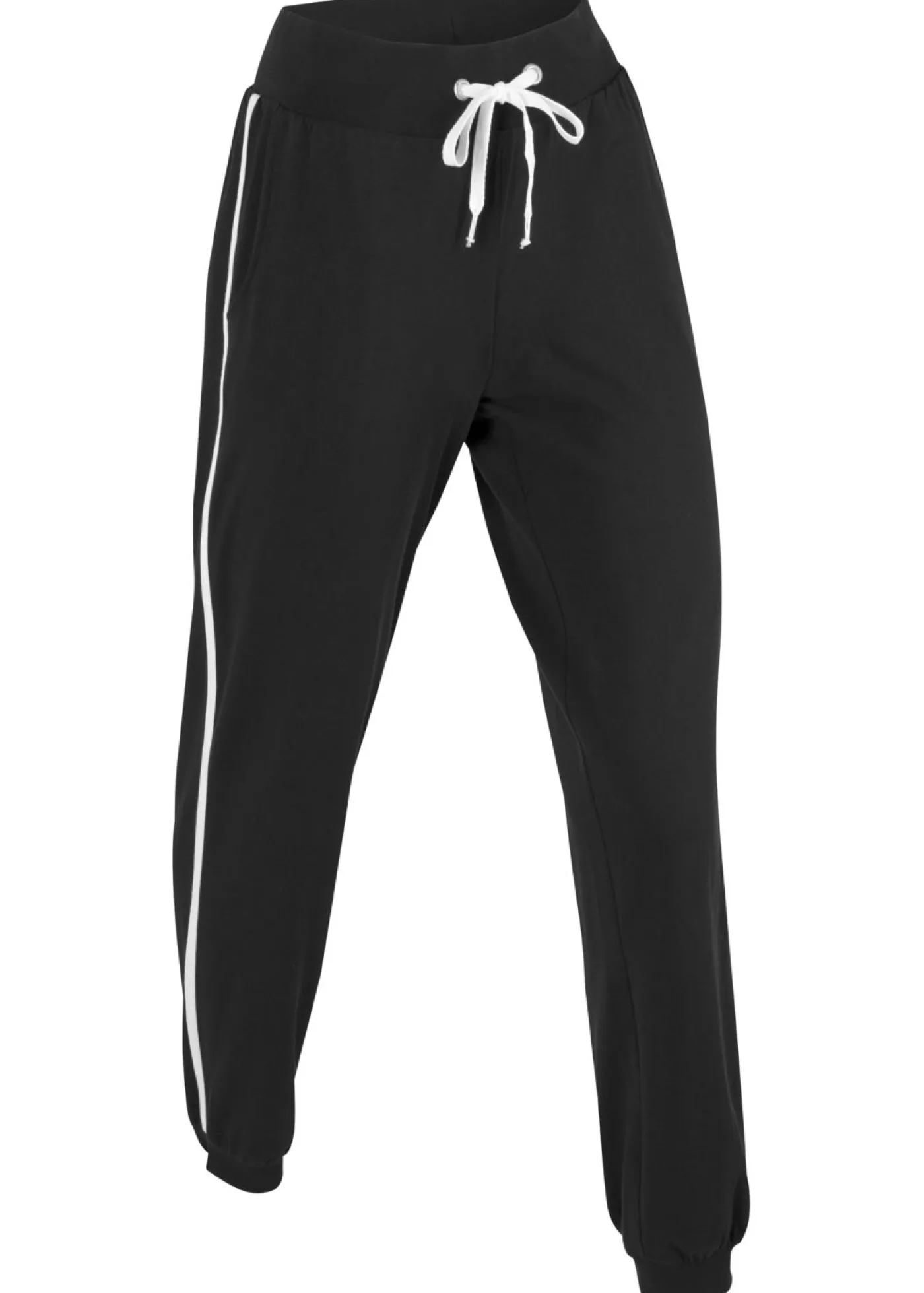 bonprix bonprix Pantalón de chándal de algodón Negro Outlet