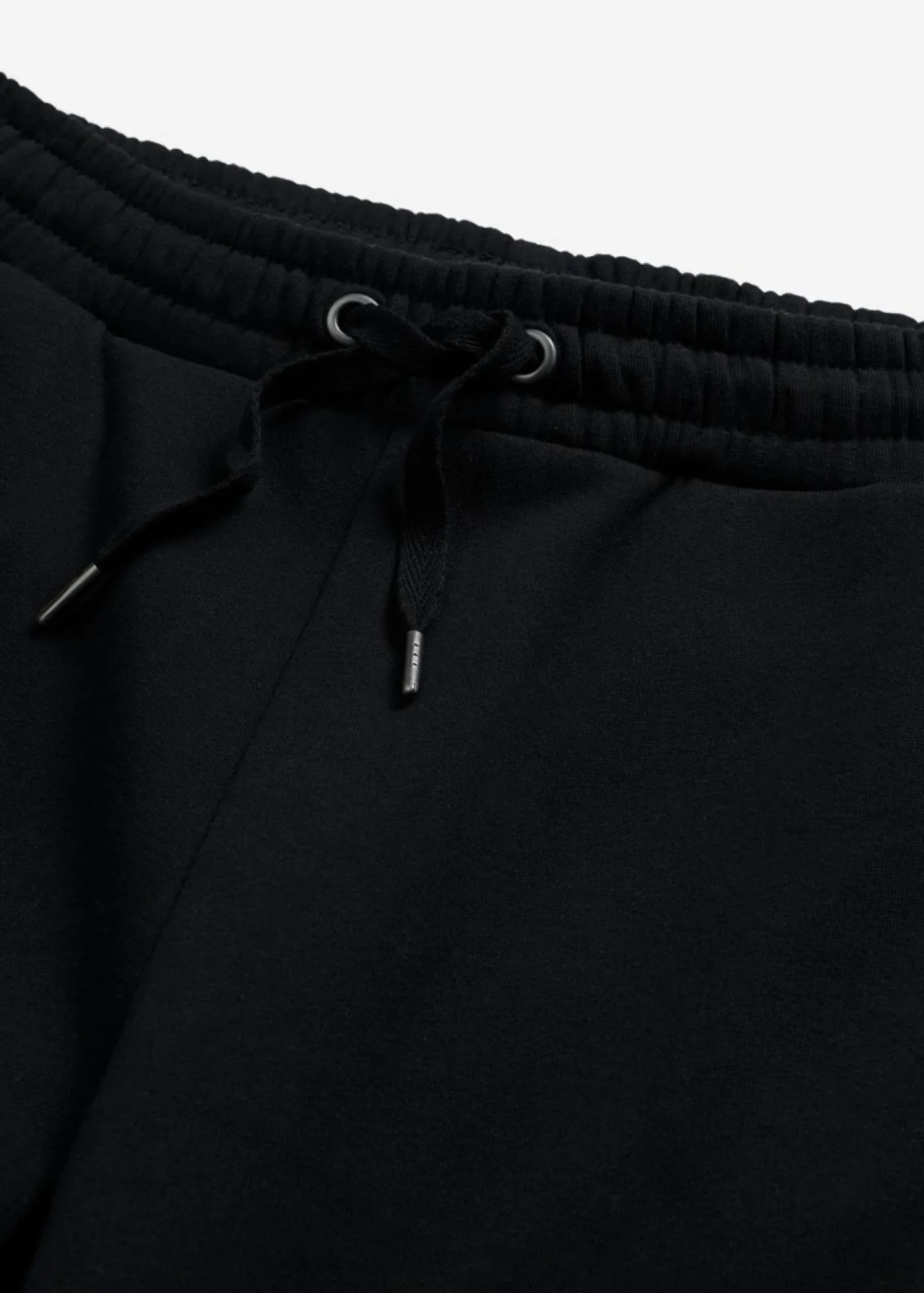 bonprix bonprix Pantalón de chándal de algodón orgánico puro con cintura alta Negro