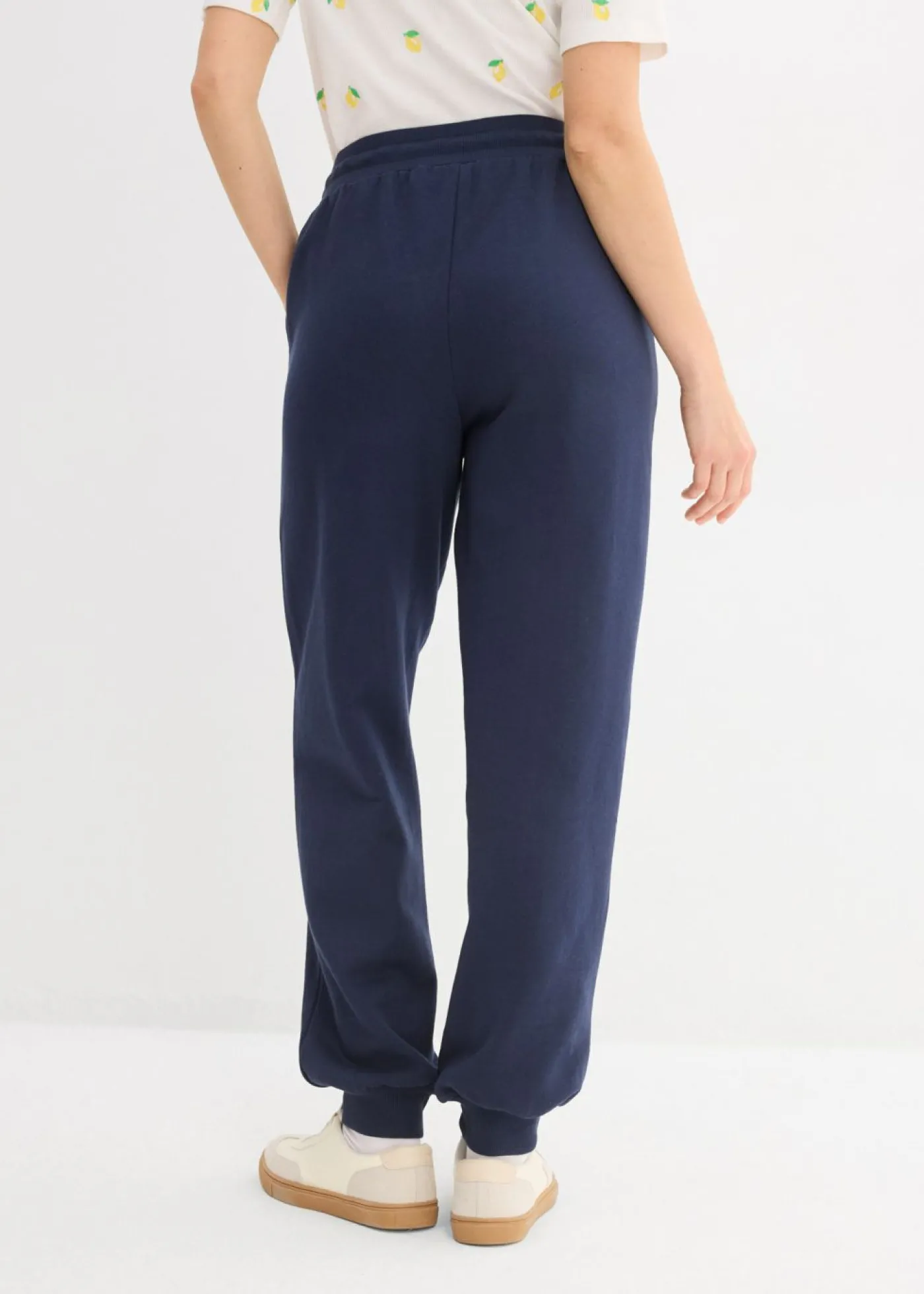 bonprix bonprix Pantalón de chándal de algodón puro Azul marino Online