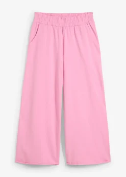 bonprix bonprix Pantalón de chándal de algodón orgánico con largo capri rosa orquídea Hot