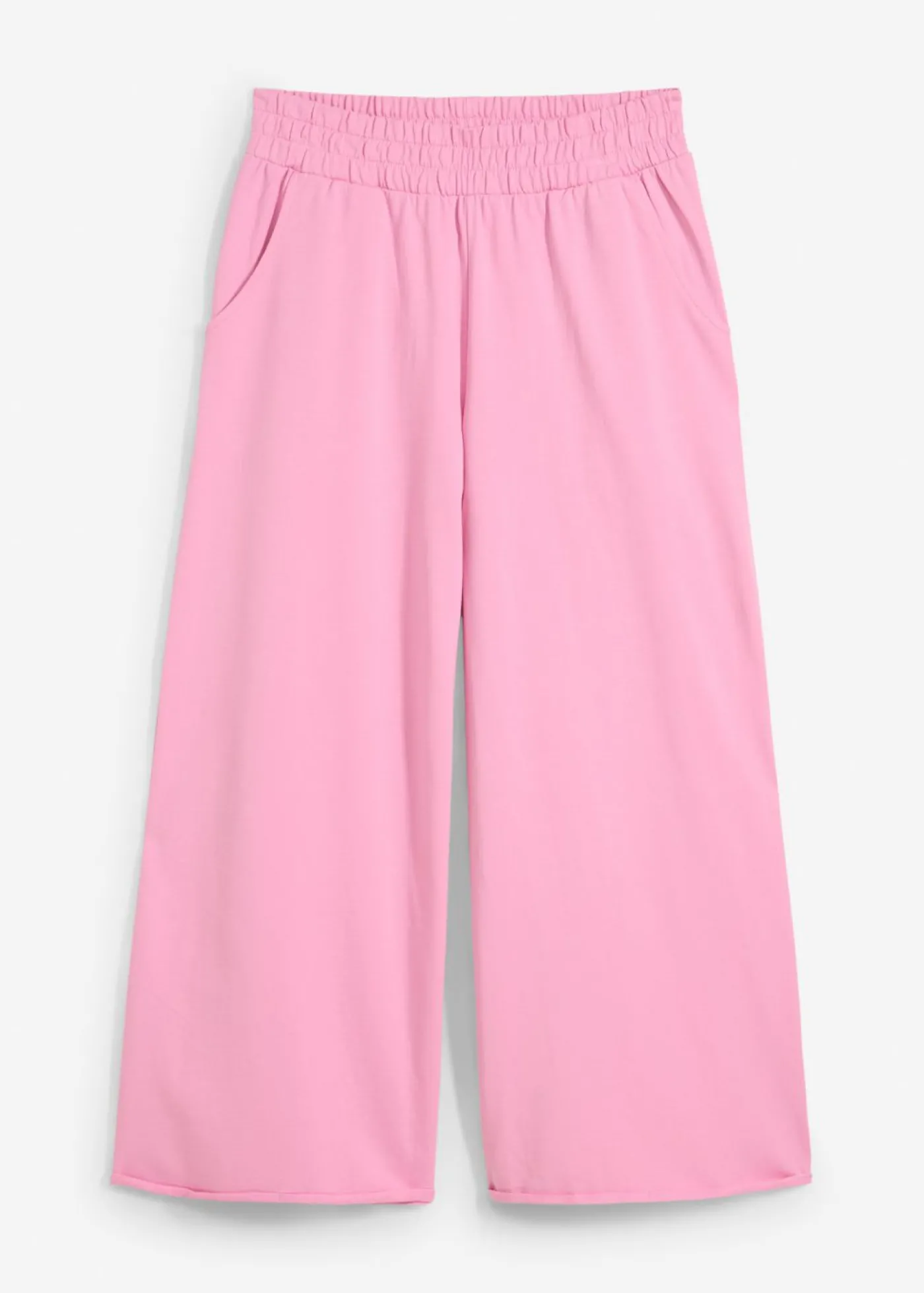 bonprix bonprix Pantalón de chándal de algodón orgánico con largo capri rosa orquídea Hot