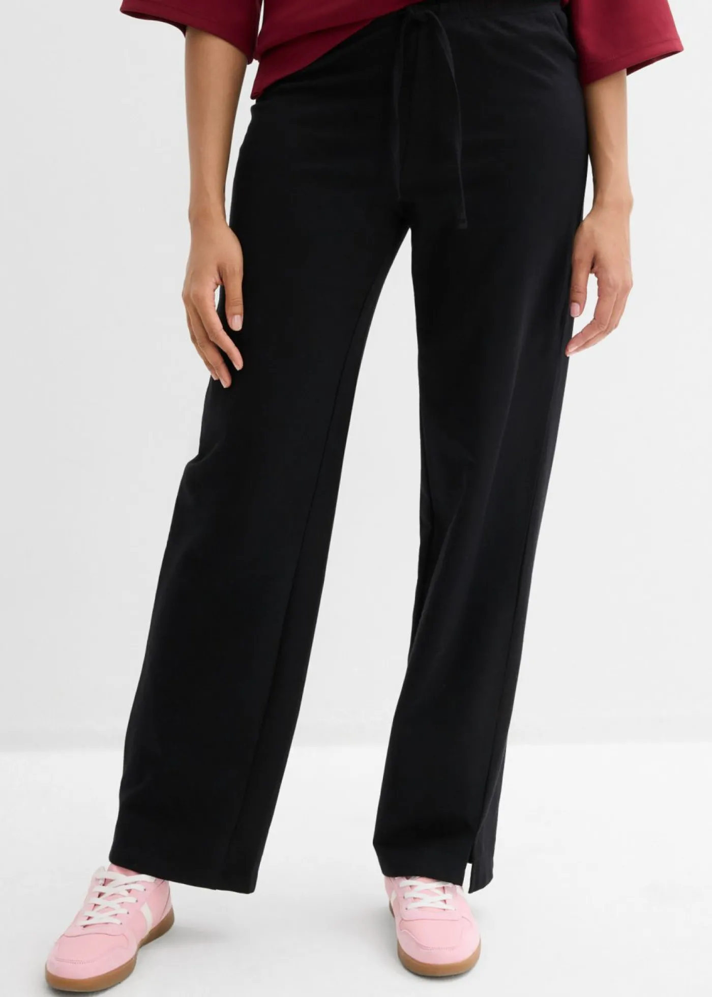 bonprix bonprix Pantalón de chándal de algodón ecológico puro Negro Online