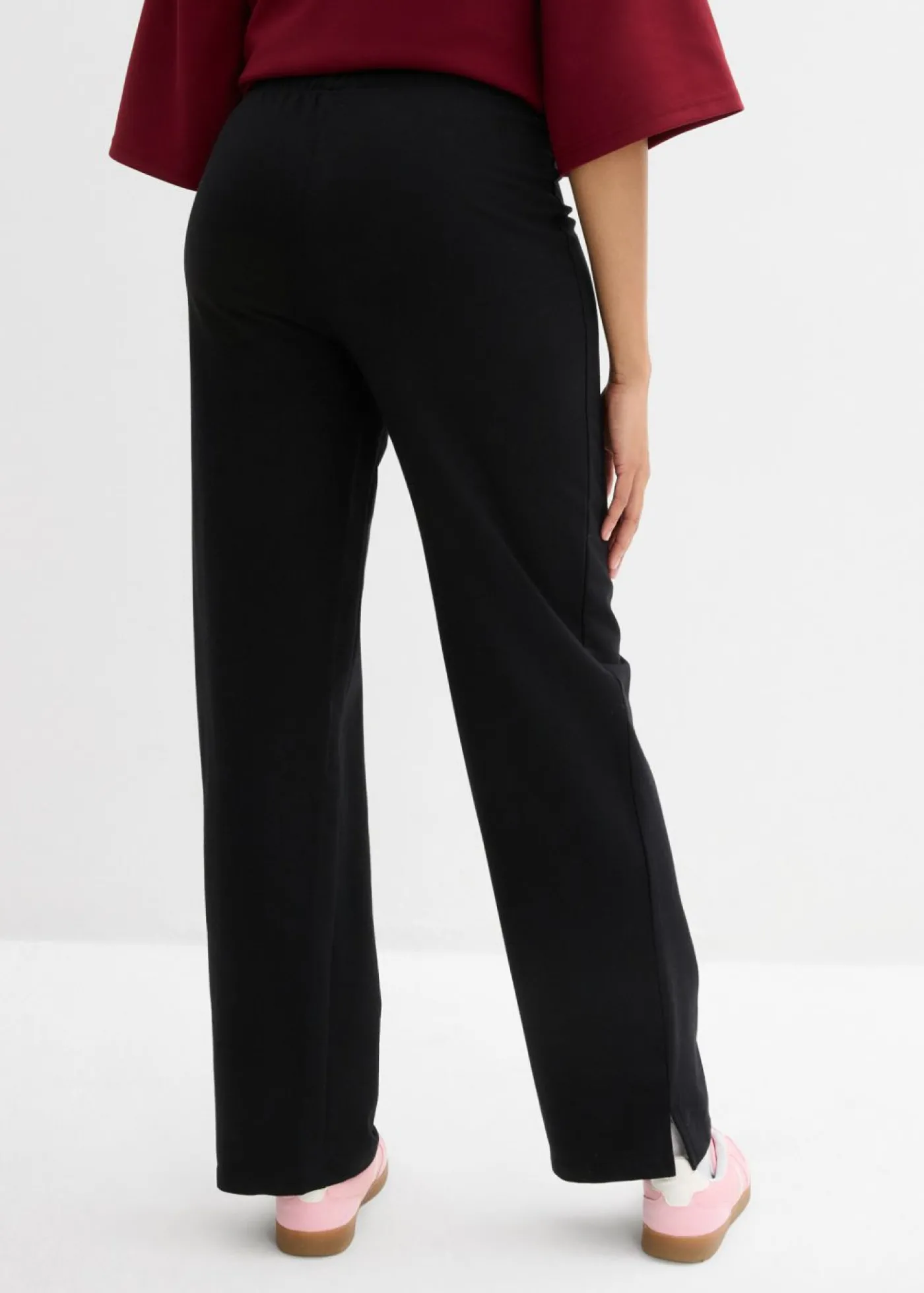 bonprix bonprix Pantalón de chándal de algodón ecológico puro Negro Online