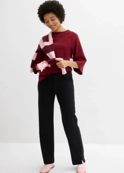 bonprix bonprix Pantalón de chándal de algodón ecológico puro Negro Online