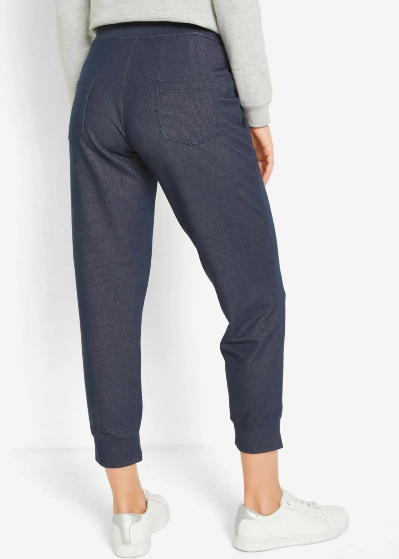 bonprix bonprix Pantalón de chándal de aspecto vaquero de 7/8 Azul oscuro Clearance