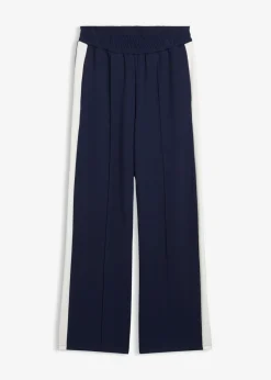 bonprix bonprix Pantalón de chándal de calidad interlock Azul con rayas longitudinales Clearance