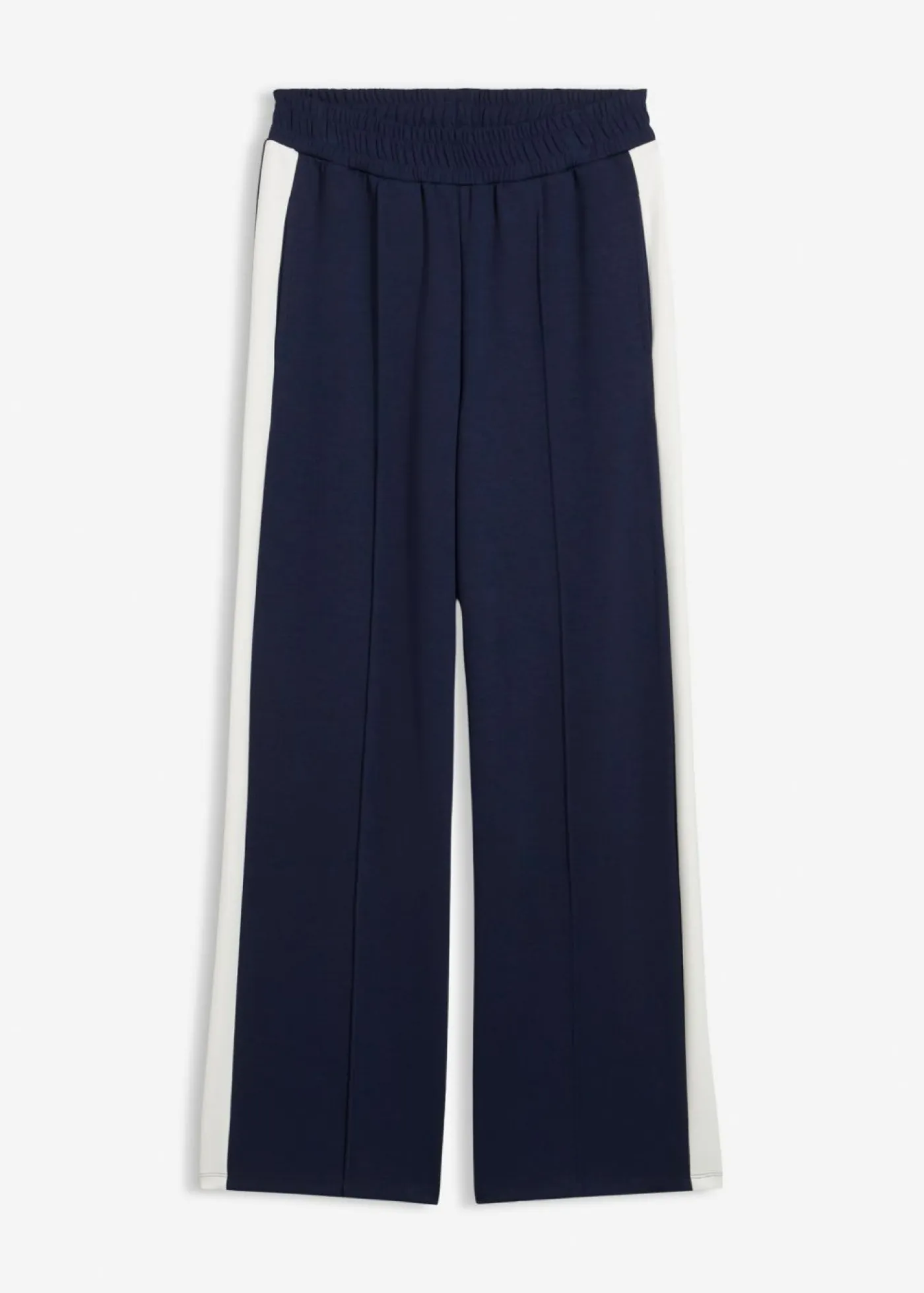 bonprix bonprix Pantalón de chándal de calidad interlock Azul con rayas longitudinales Clearance