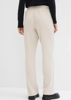 bonprix bonprix Pantalón de chándal de mezcla de viscosa suave gris piedra Outlet