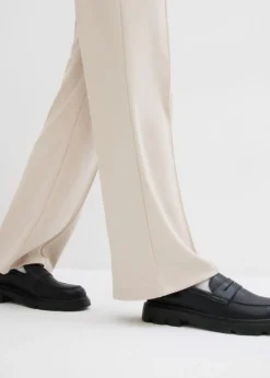 bonprix bonprix Pantalón de chándal de mezcla de viscosa suave gris piedra Outlet