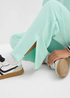bonprix bonprix Pantalón de chándal de mezcla de algodón Menta claro Discount