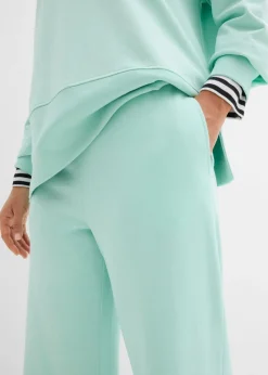 bonprix bonprix Pantalón de chándal de mezcla de algodón Menta claro Discount