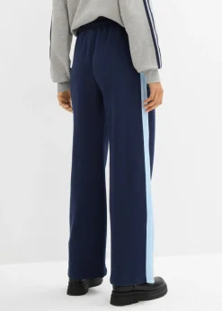 bonprix bonprix Pantalón de chándal de mezcla de algodón Azul marino + azul claro Best