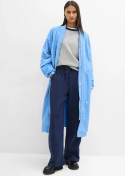 bonprix bonprix Pantalón de chándal de mezcla de algodón Azul marino + azul claro Best