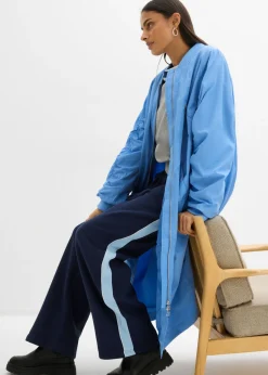 bonprix bonprix Pantalón de chándal de mezcla de algodón Azul marino + azul claro Best