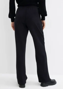 bonprix bonprix Pantalón de chándal de mezcla de viscosa suave Negro New