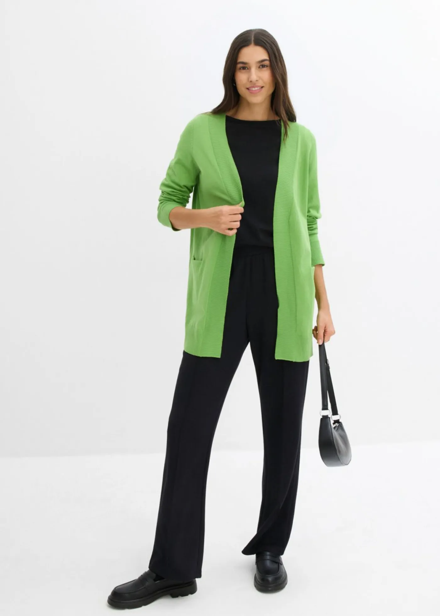 bonprix bonprix Pantalón de chándal de mezcla de viscosa suave Negro New