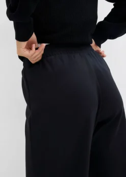 bonprix bonprix Pantalón de chándal de mezcla de viscosa suave Negro New