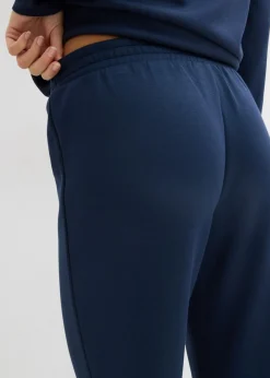 bonprix bonprix Pantalón de chándal de mezcla de viscosa suave Azul marino