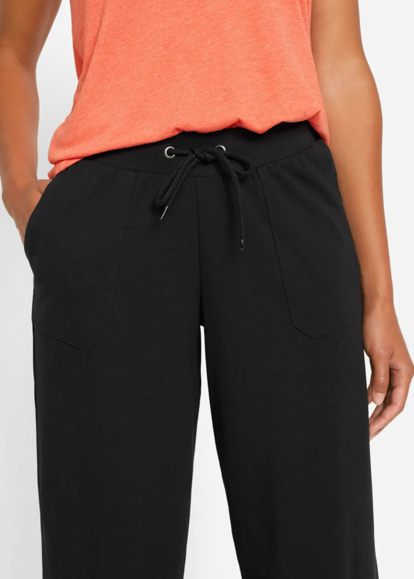 bonprix bonprix Pantalón de chándal de mezcla de algodón Negro Best