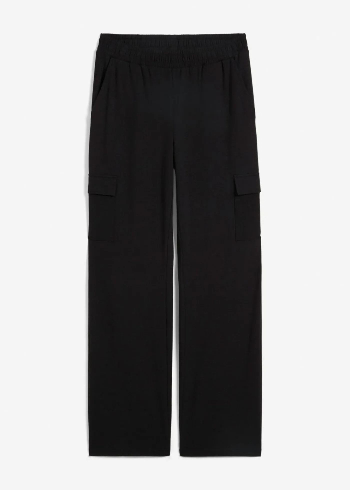 bonprix bonprix Pantalón de chándal en mezcla de algodón elástico Negro Clearance