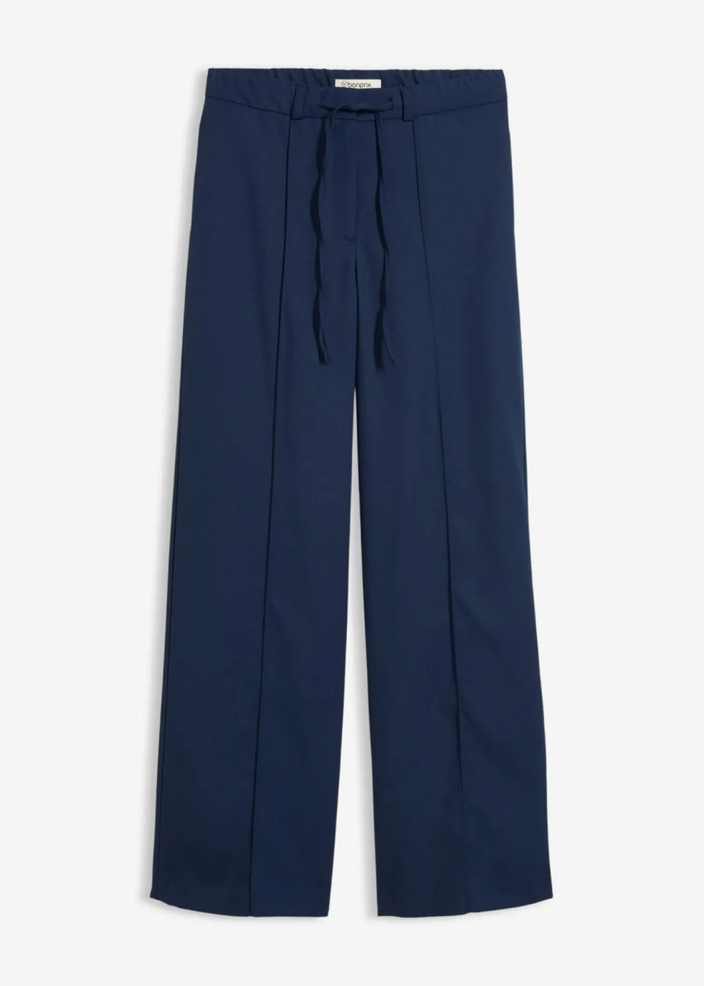 bonprix bonprix Pantalón de corte recto con cintura cómoda Azul marino Outlet