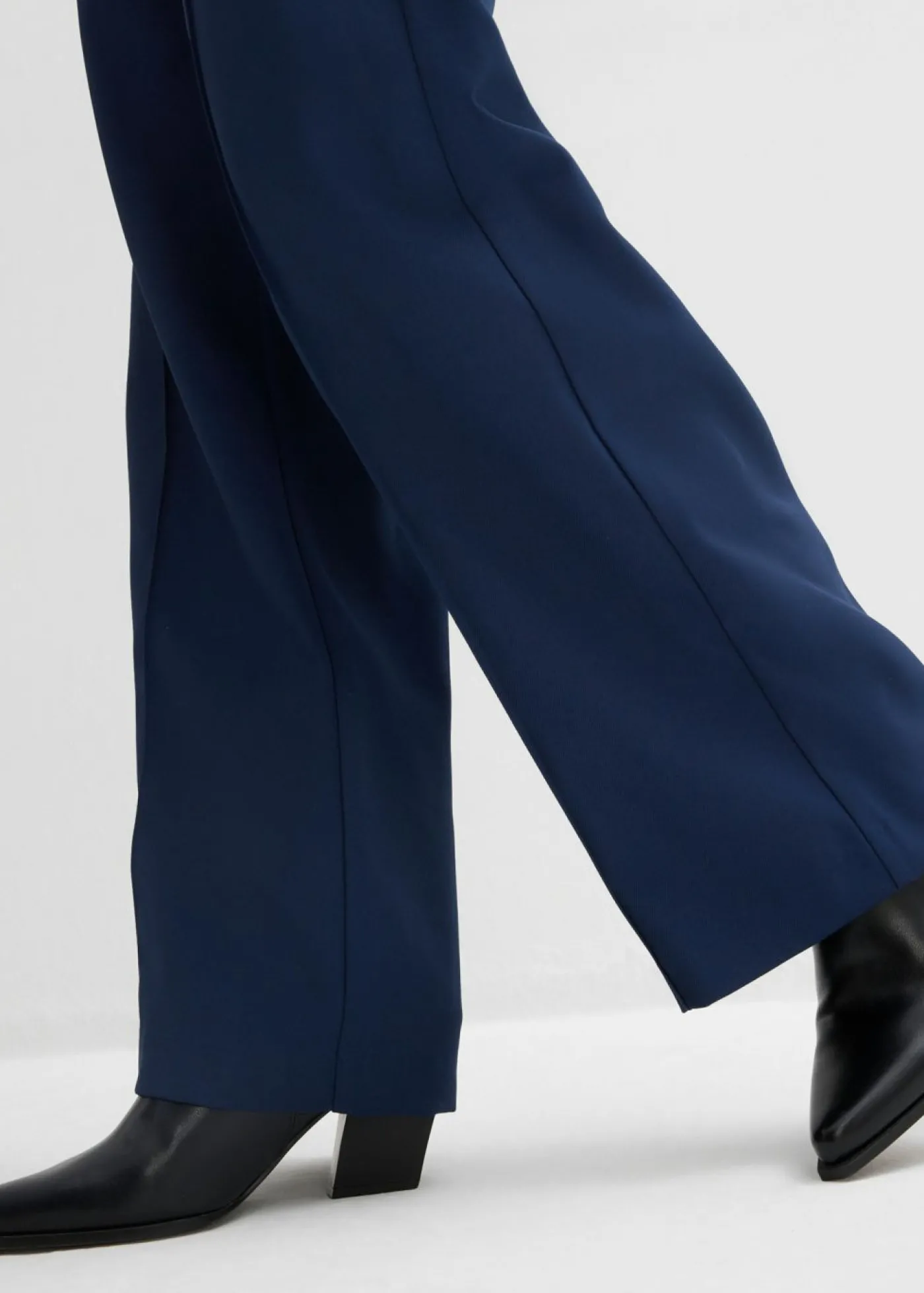 bonprix bonprix Pantalón de corte recto con cintura cómoda Azul marino Outlet