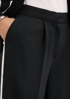 bonprix bonprix Pantalón de estilo palazzo Negro-blanco Discount