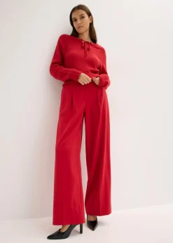 bonprix bonprix Pantalón de estilo palazzo rojo cayena Outlet