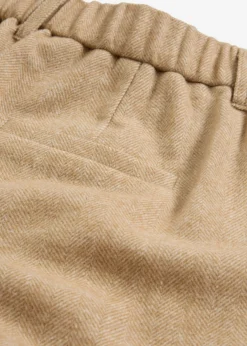 bonprix bonprix Pantalón de lana con patrón de espiga Beige natural jaspeado Hot