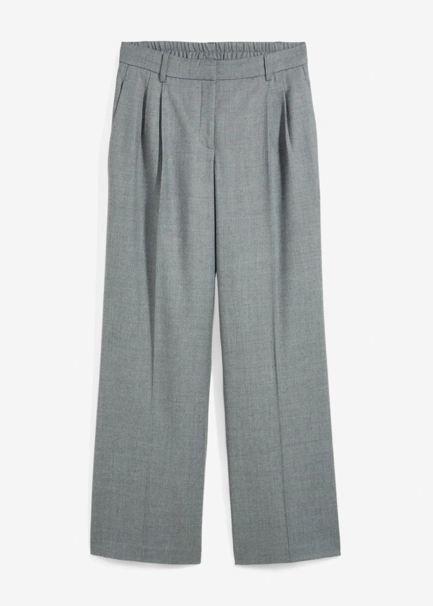 bonprix bonprix Pantalón de lana con pinzas gris moteado Hot