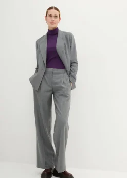 bonprix bonprix Pantalón de lana con pinzas gris moteado Hot