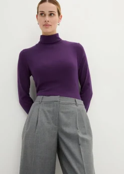 bonprix bonprix Pantalón de lana con pinzas gris moteado Hot
