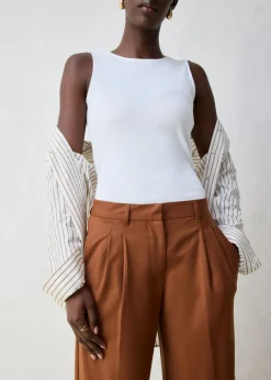 bonprix bonprix Pantalón de lana con pinzas marrón ladrillo