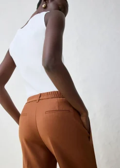bonprix bonprix Pantalón de lana con pinzas marrón ladrillo