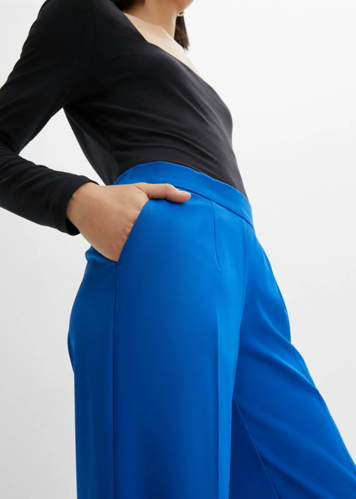 bonprix bonprix Pantalón de lentejuelas de corte holgado Azul ártico