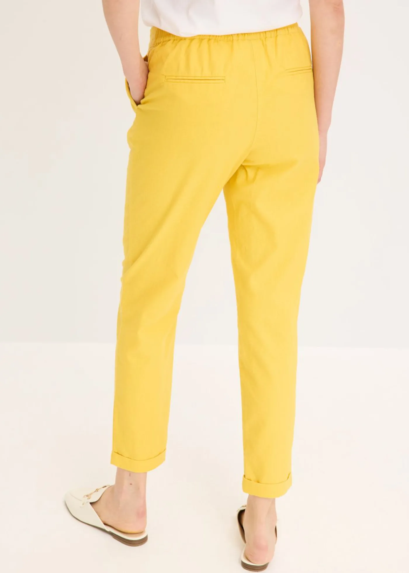 bonprix bonprix Pantalón de lino curry limón Outlet