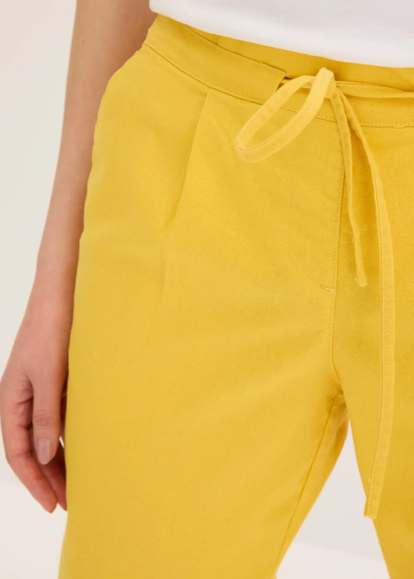 bonprix bonprix Pantalón de lino curry limón Outlet
